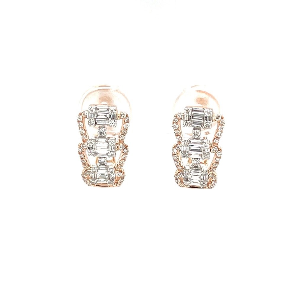 Baguette Diamond Hoop Earrings A Mo...