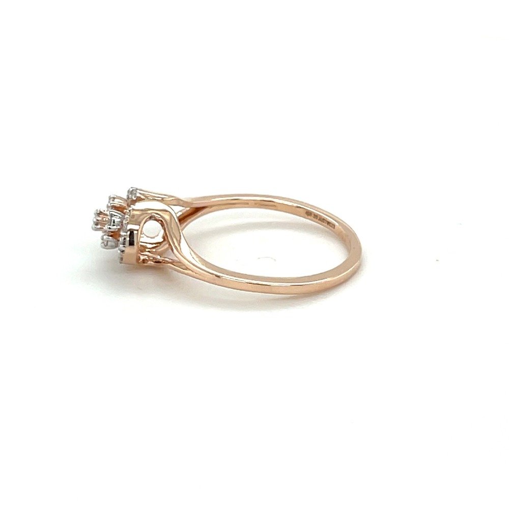 Diamond Encrusted Knot Ring in 14k Rose Gold