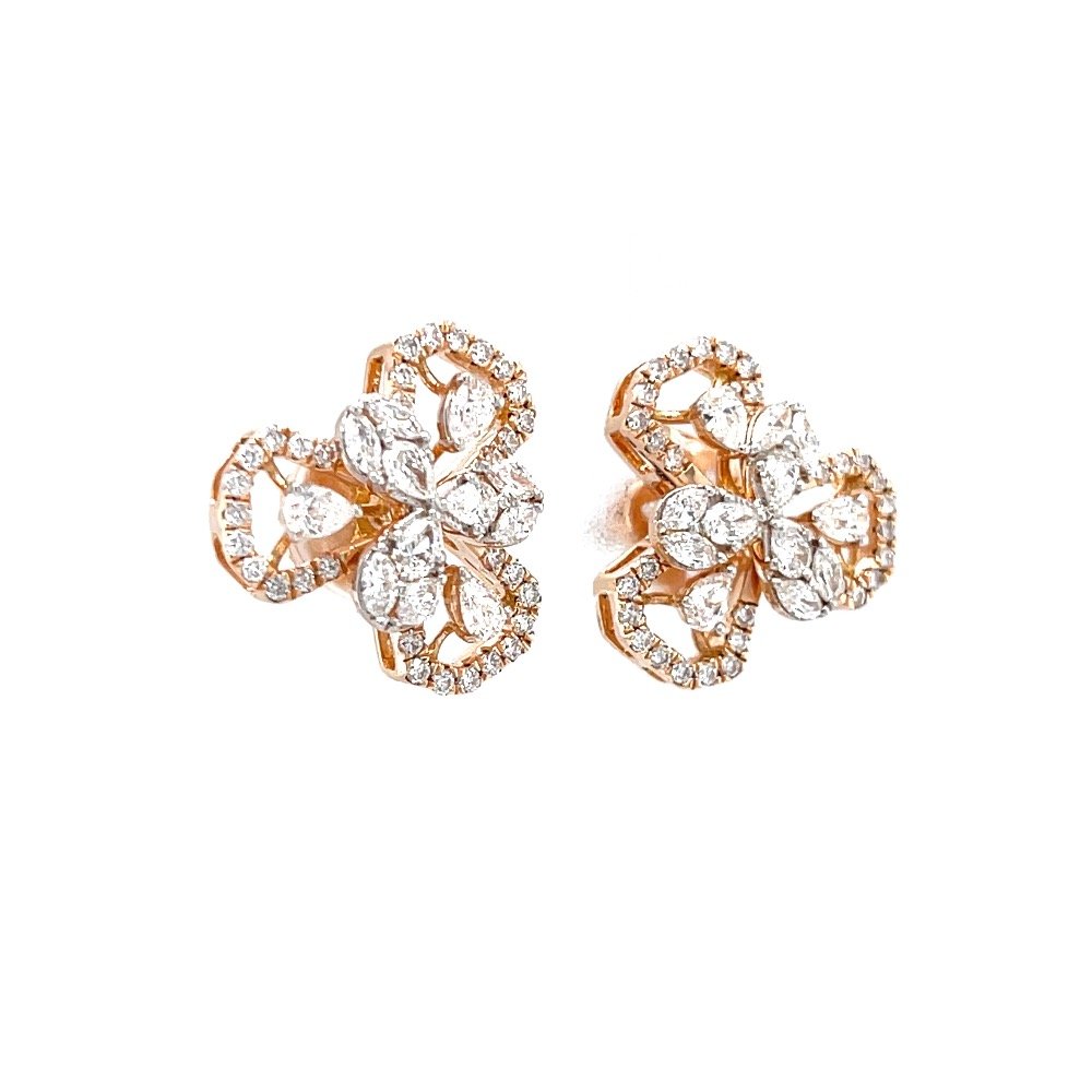 Erstaunlich diamond stud with fancy shape diamonds