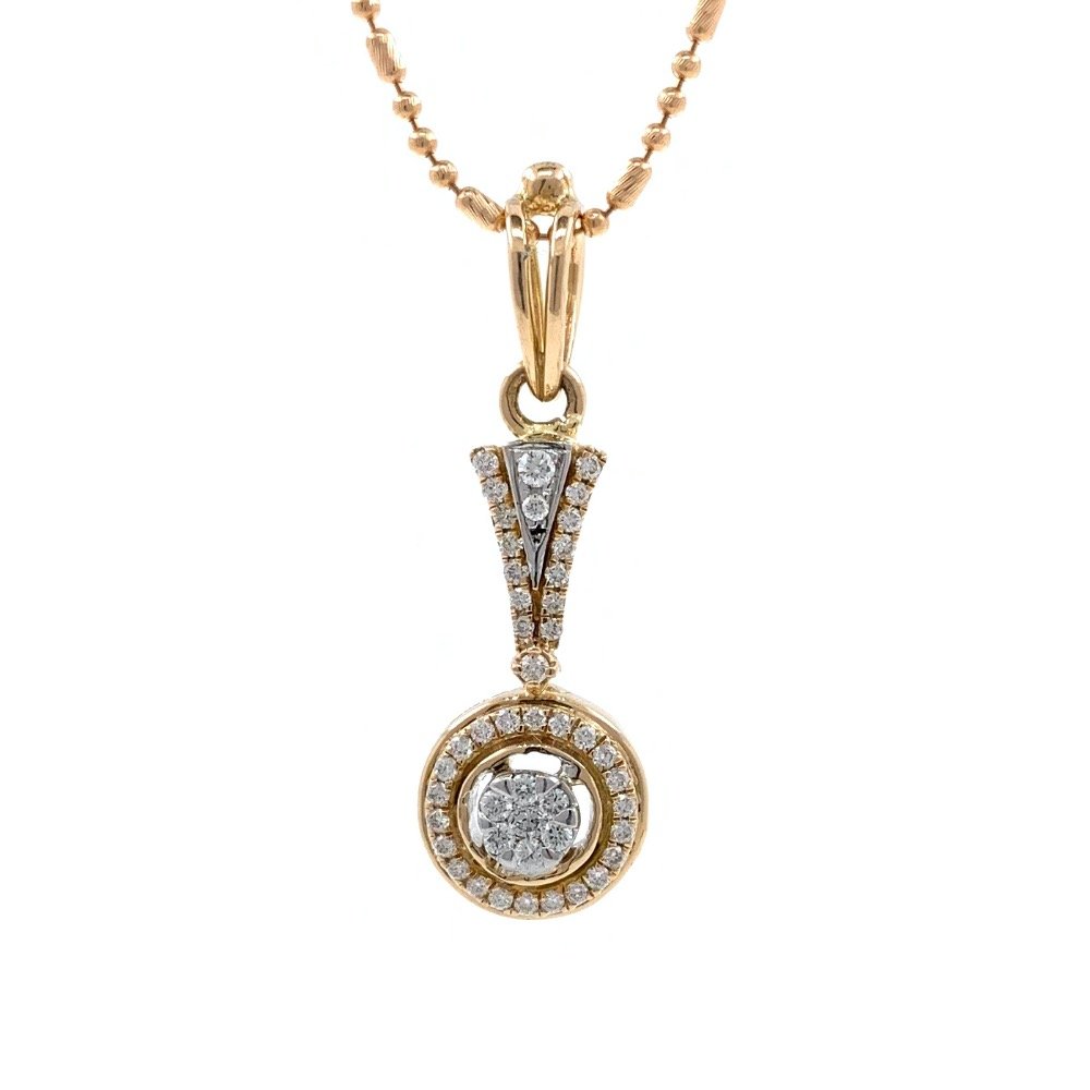 Nitidus Circular Diamond Pendant in Rose Gold 8SHP63