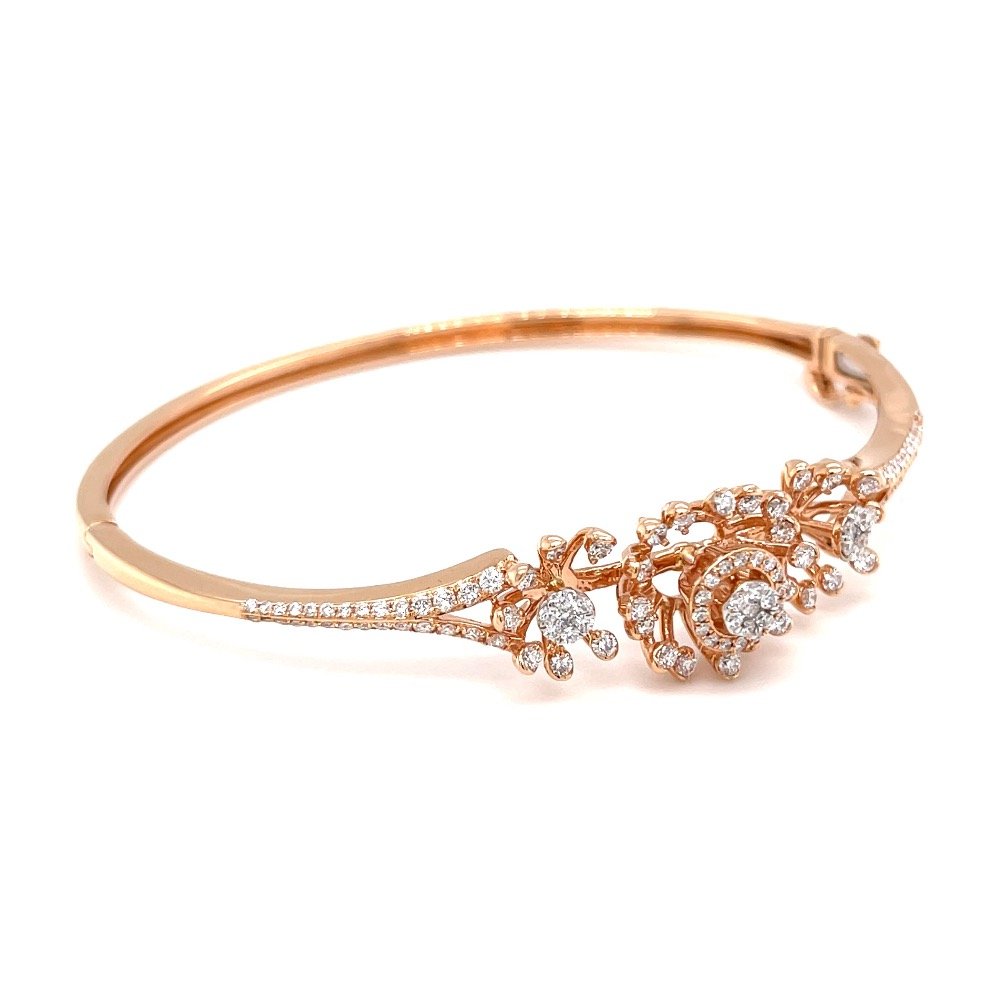 Kusimba diamond bracelet with pressure set in rose gold