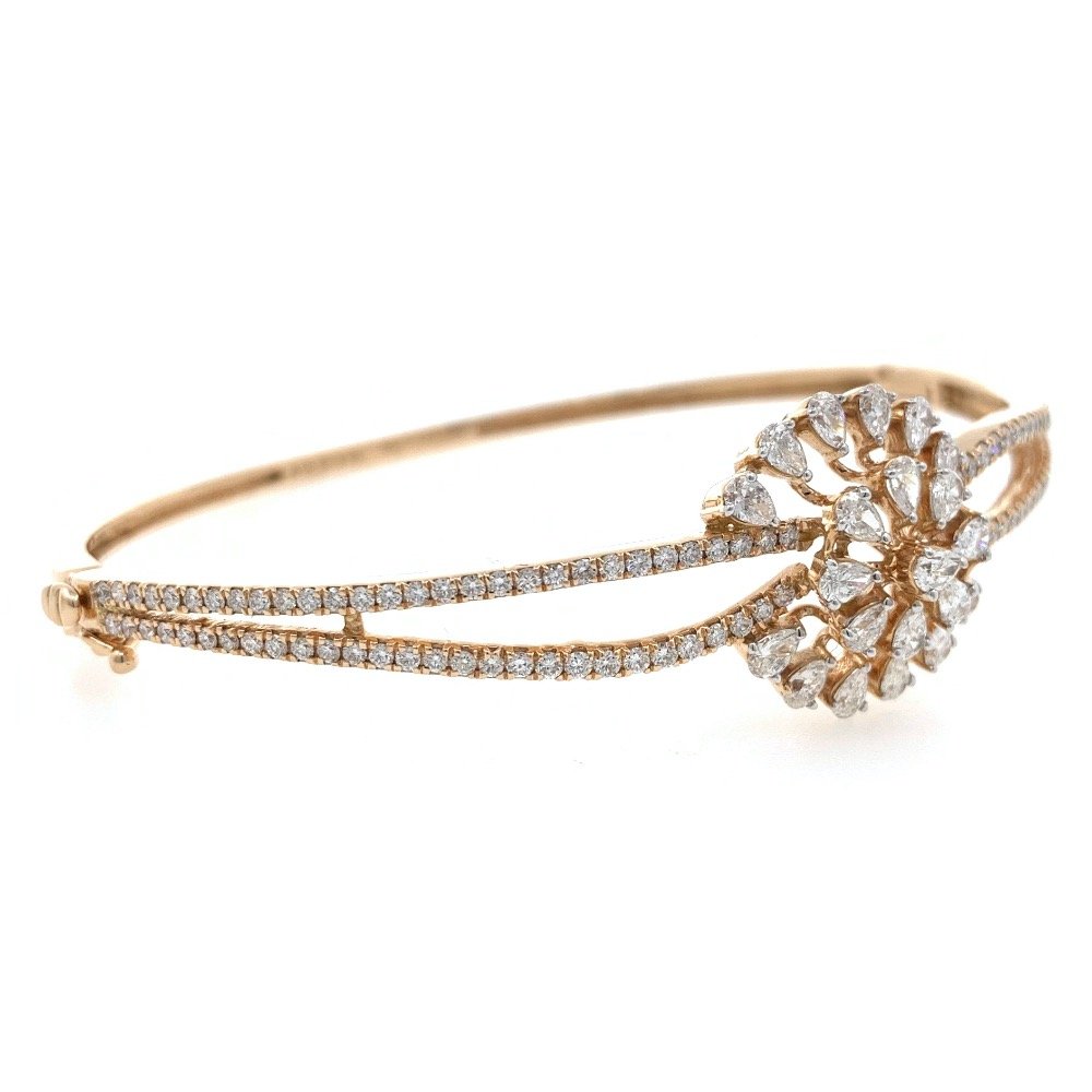 18kt / 750 rose gold floral diamond bracelet 9brc3