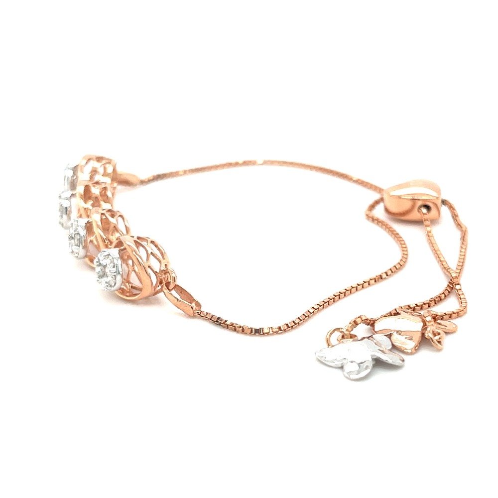 Flexible Chain Royale diamonds Bracelet in Rose Gold