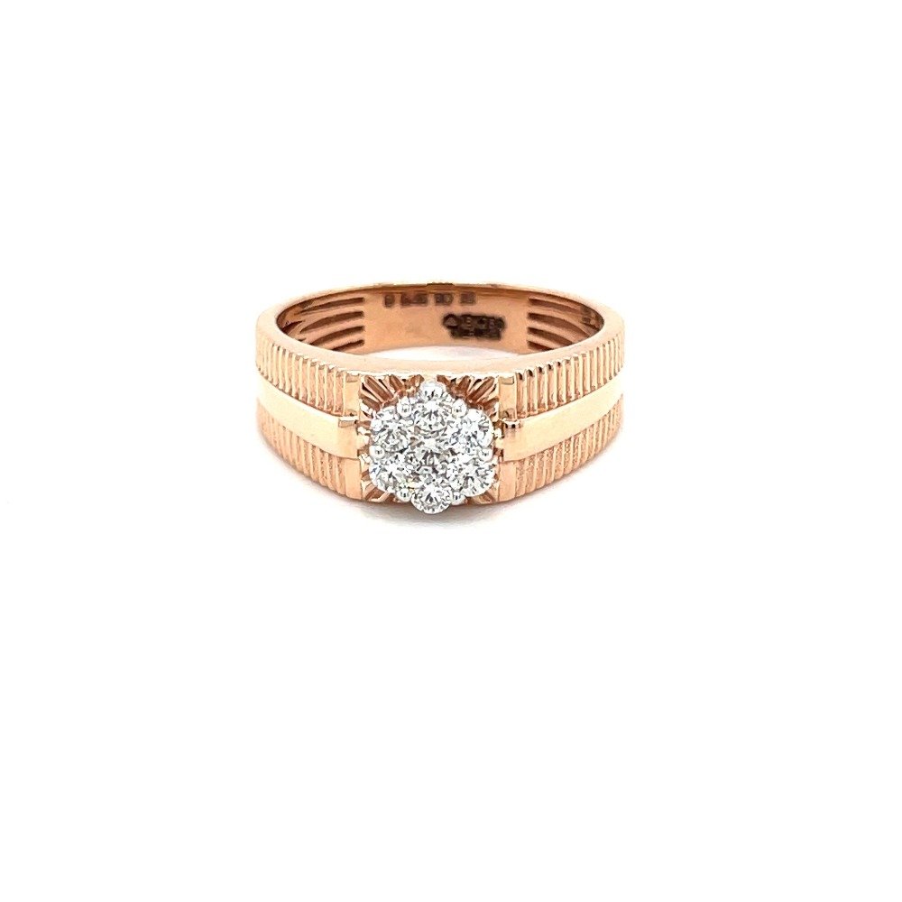 Mens Ring with Solitaire Effect in...