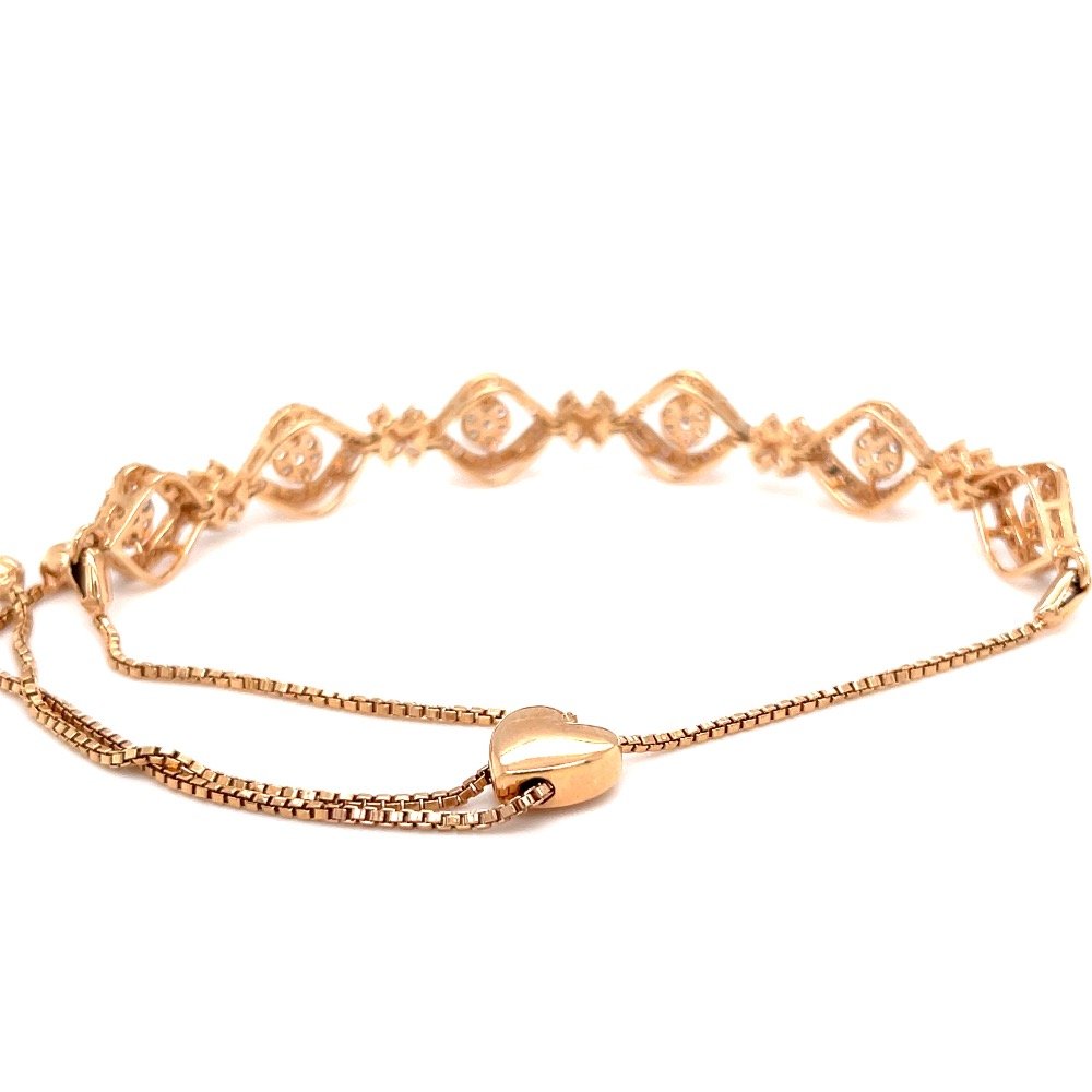 Egyedi diamond tennis bracelet in 18k hallmark rose gold