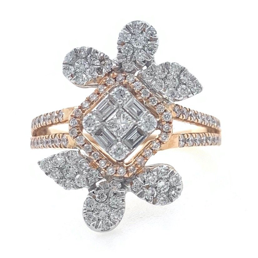 18kt / 750 rose gold evening wear d...