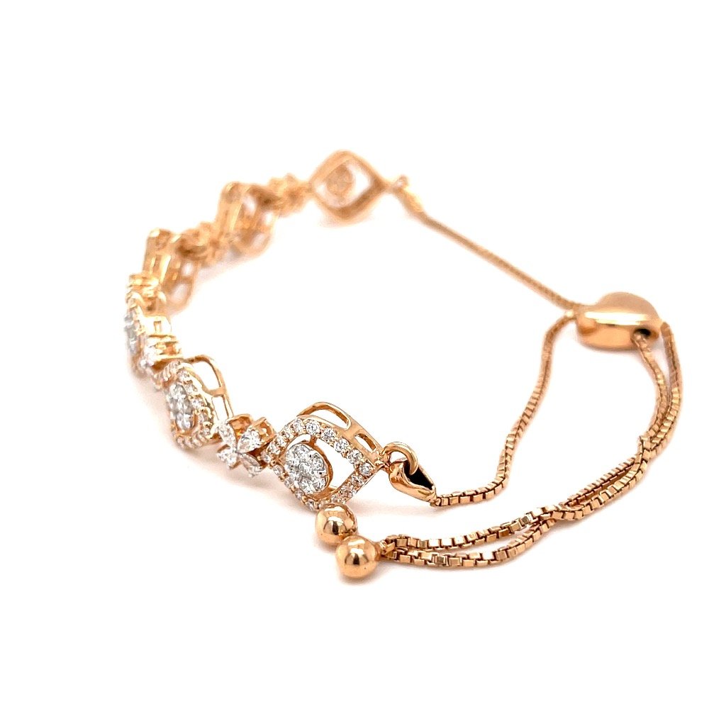 Egyedi diamond tennis bracelet in 18k hallmark rose gold