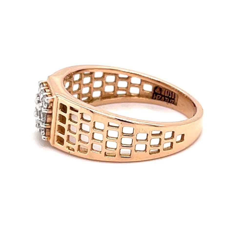 Fancy Mens Ring in Rose Gold for Everyday Wear