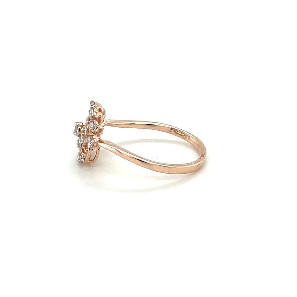 14K Rose Gold Diamond Larme Twist Ring